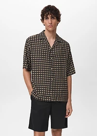 Printed fluid regular-fit shirt