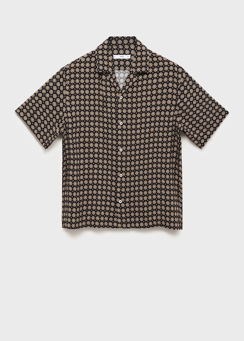 Printed fluid regular-fit shirt