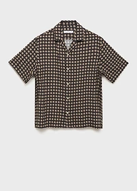 Printed fluid regular-fit shirt