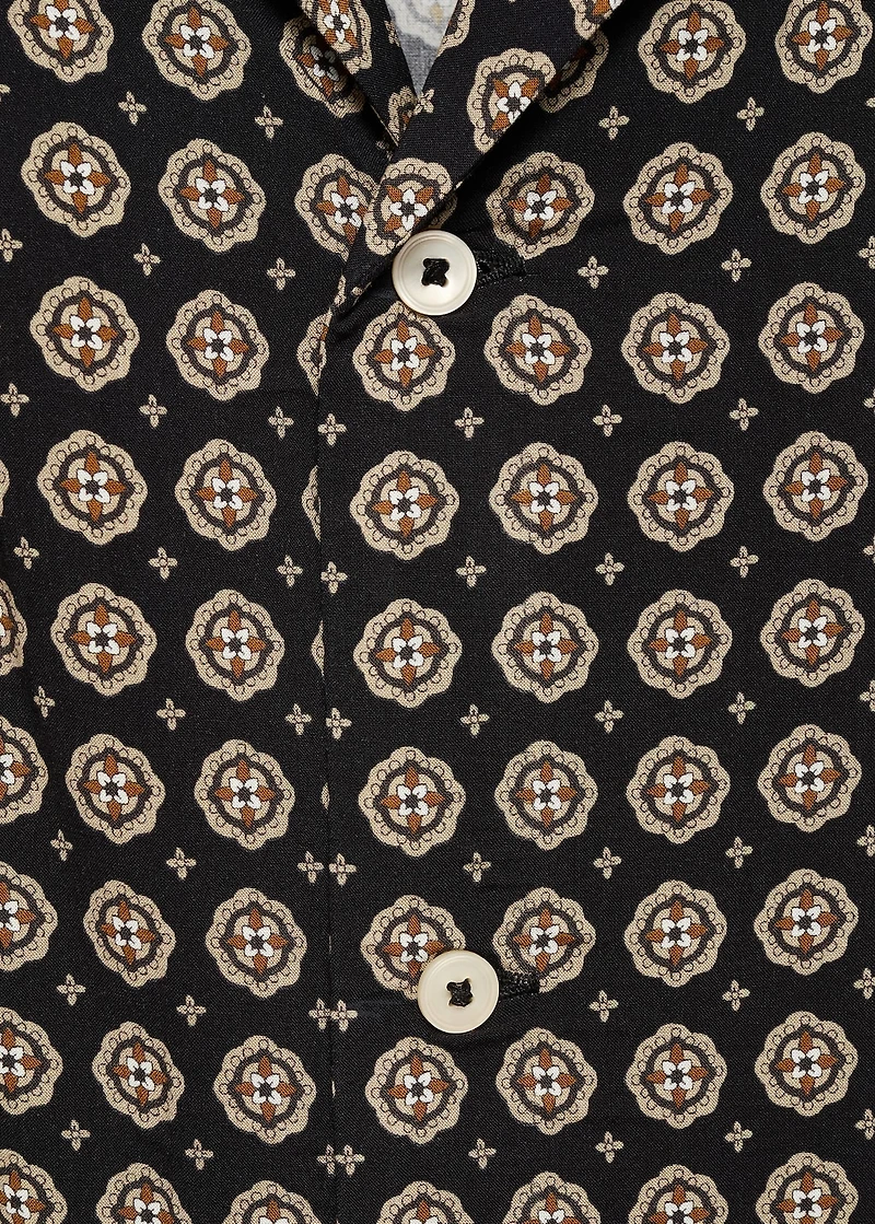 Printed fluid regular-fit shirt