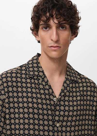 Printed fluid regular-fit shirt