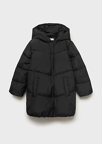 Hood puffer coat