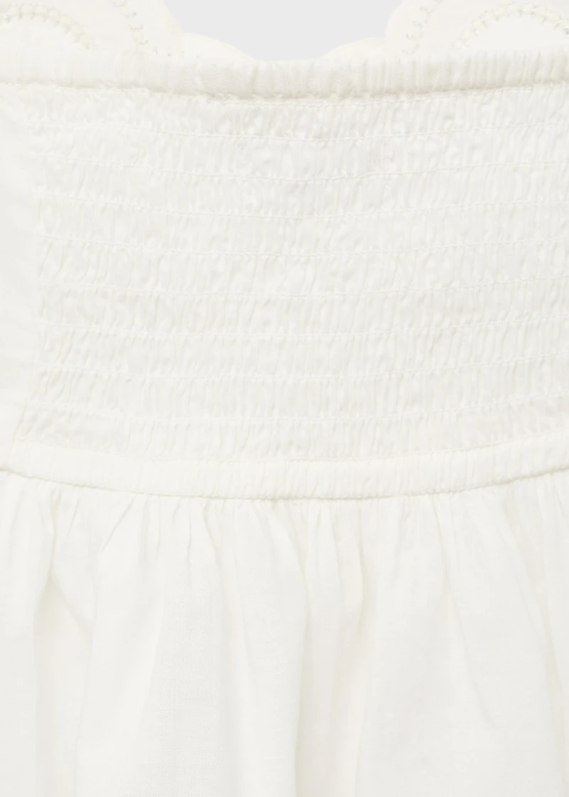 Embroidered flower top