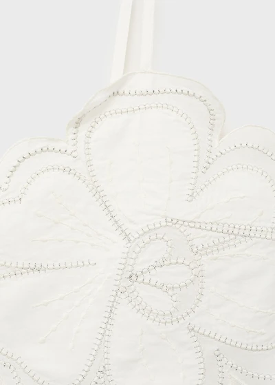 Embroidered flower top