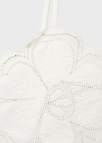 Embroidered flower top