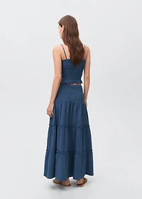 Mirror-embroidered top