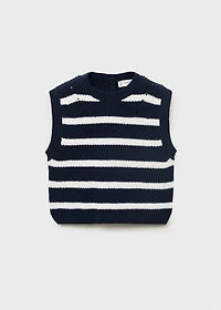 Striped knitted vest