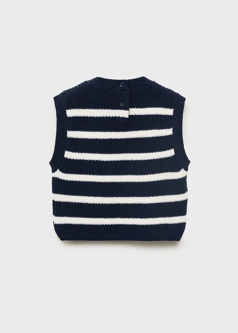 Striped knitted vest