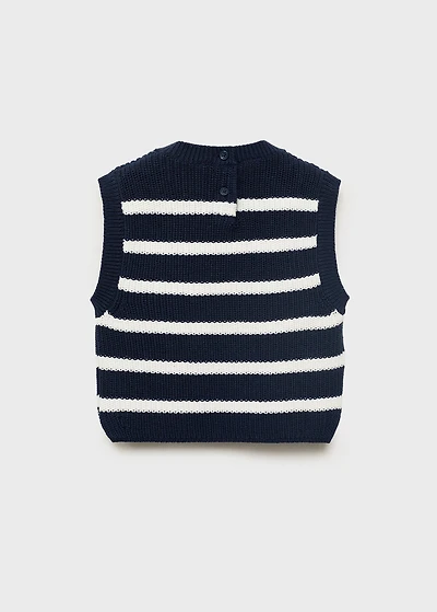Striped knitted vest