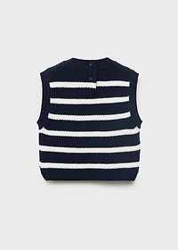 Striped knitted vest