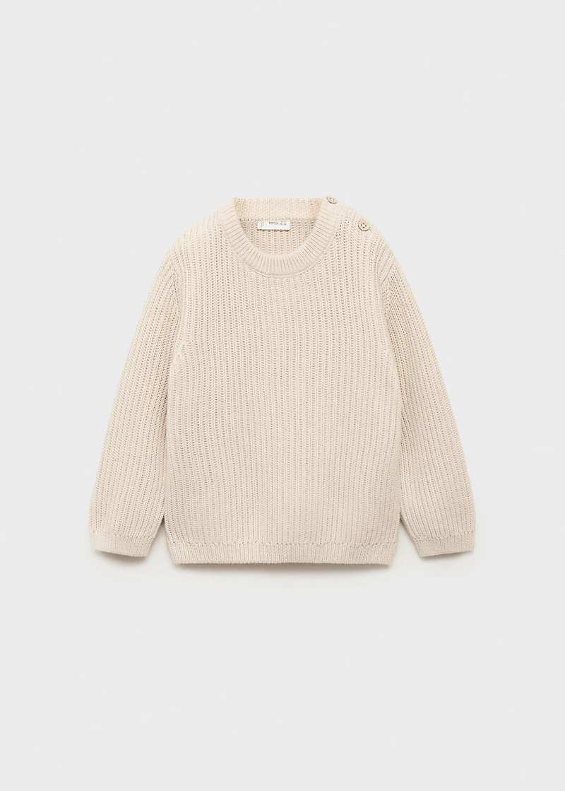 Buttons detail knit sweater