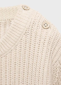 Buttons detail knit sweater