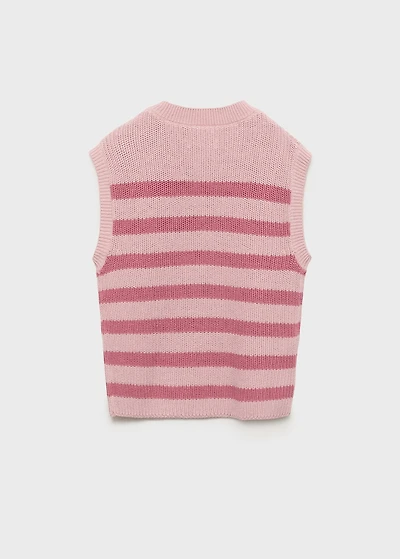 Striped knitted vest