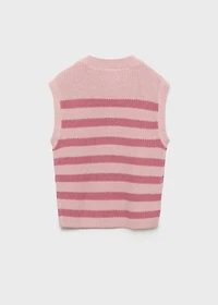 Striped knitted vest
