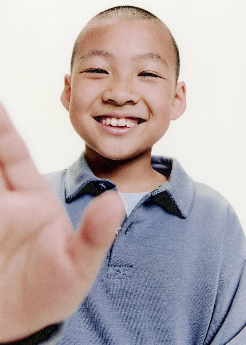 Polo-neck sweatshirt