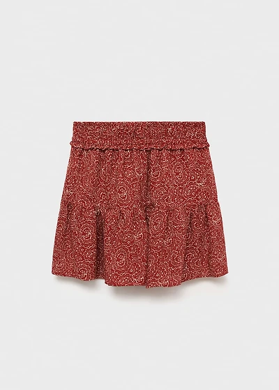 Printed short skirt