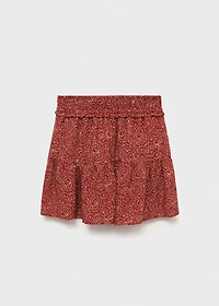 Printed short skirt