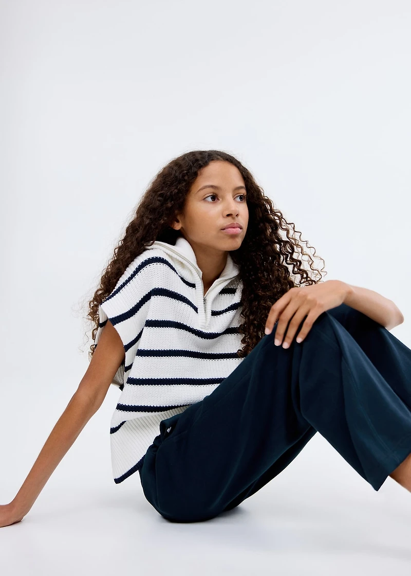 Cotton joggers with elastic waist