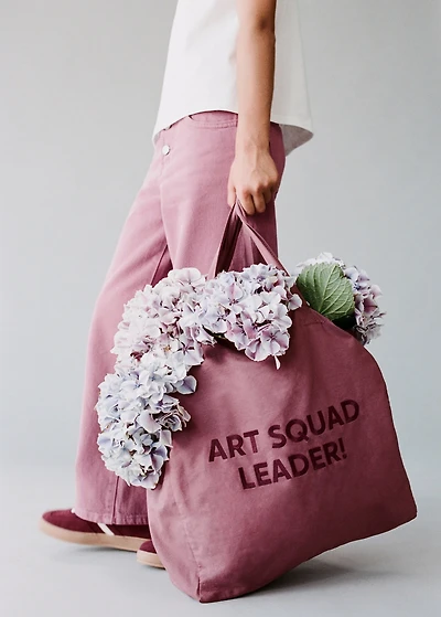 Embroidered tote bag