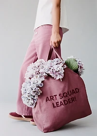 Embroidered tote bag