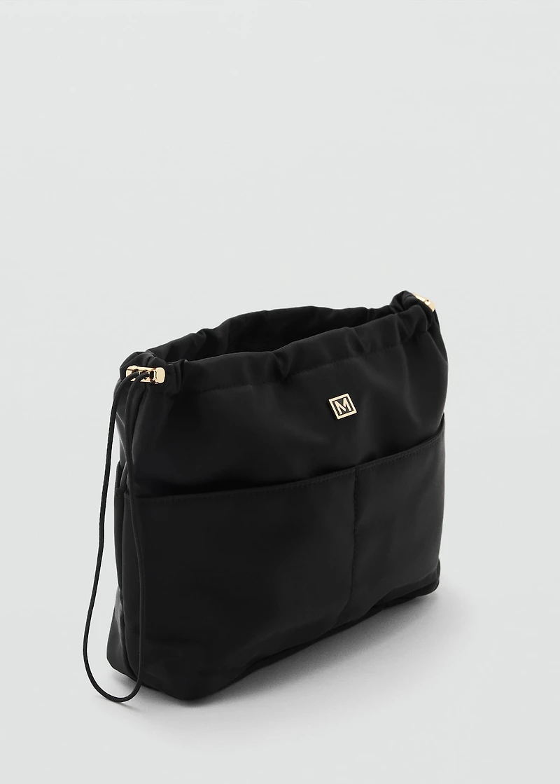 Nylon toiletry bag with pockets