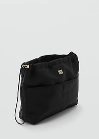 Nylon toiletry bag with pockets