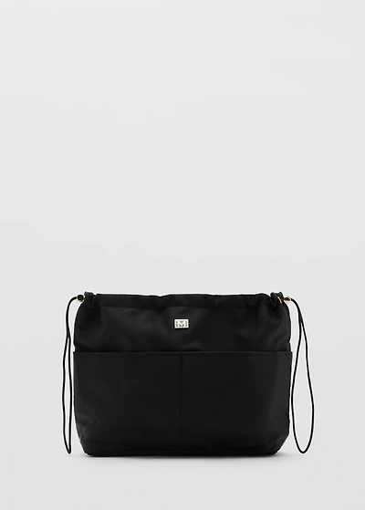 Nylon toiletry bag with pockets