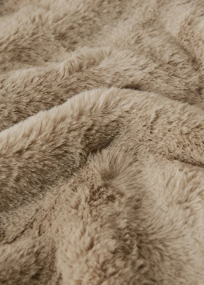 double-faced faux-fur blanket
