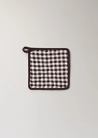 Gingham check cotton pot holder