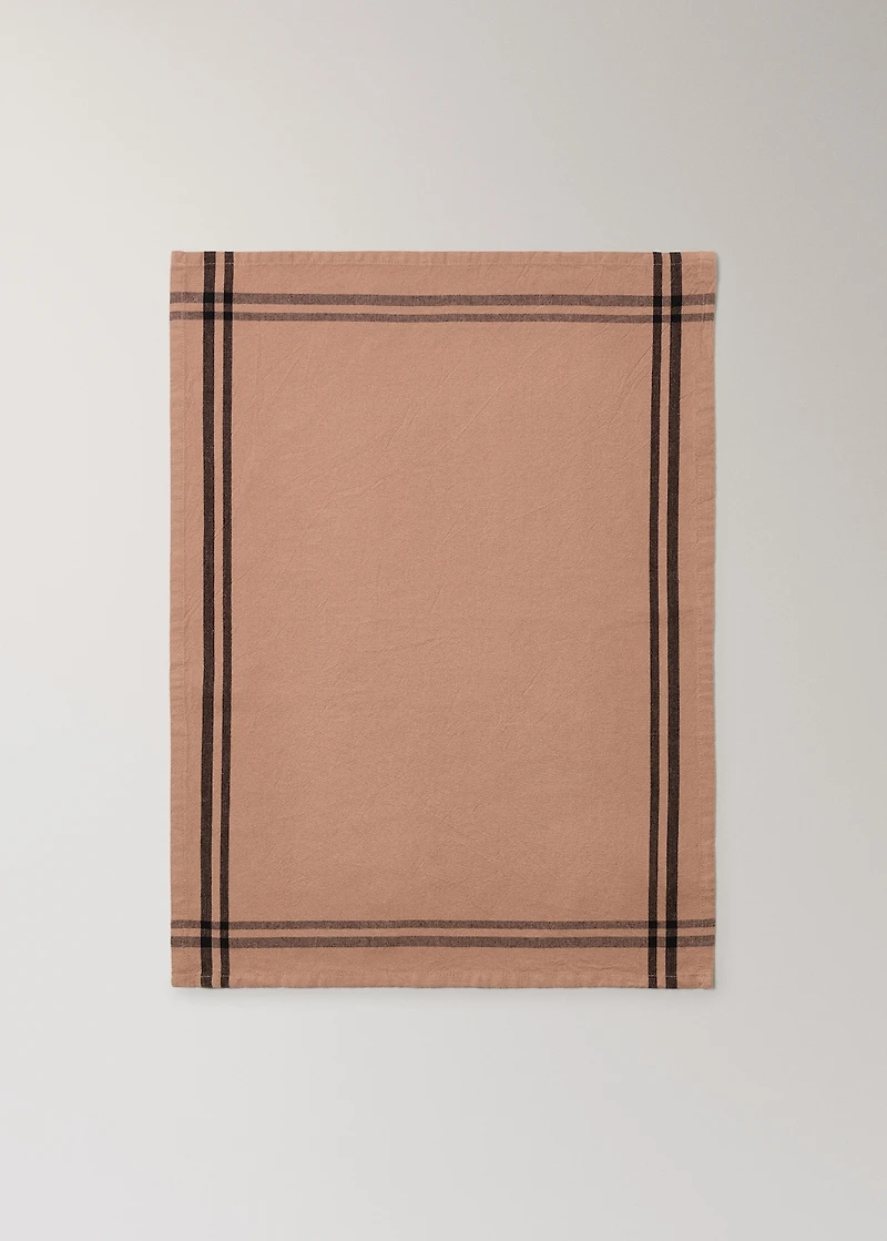 100% cotton striped dish towel