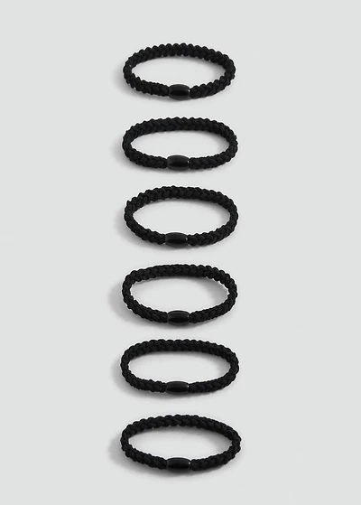 Pack 6 hair ties