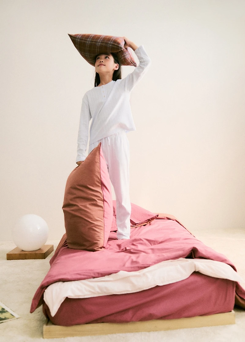 Multi-colored checked children's cushion cover 40x40 cm