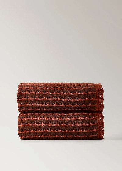 100% cotton striped openwork children's blanket