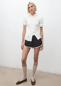 Suede leather ballet flats