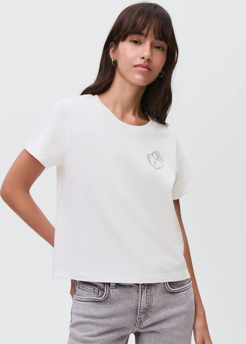Cotton heart t-shirt
