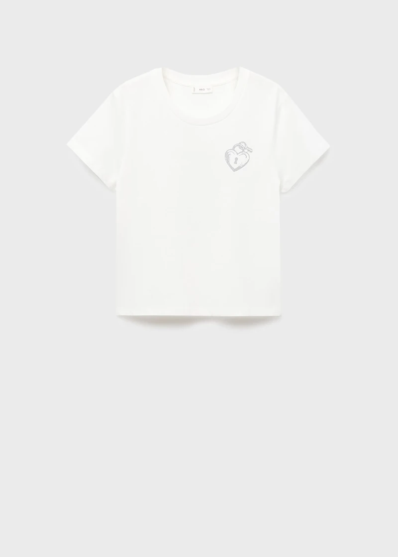 Cotton heart t-shirt