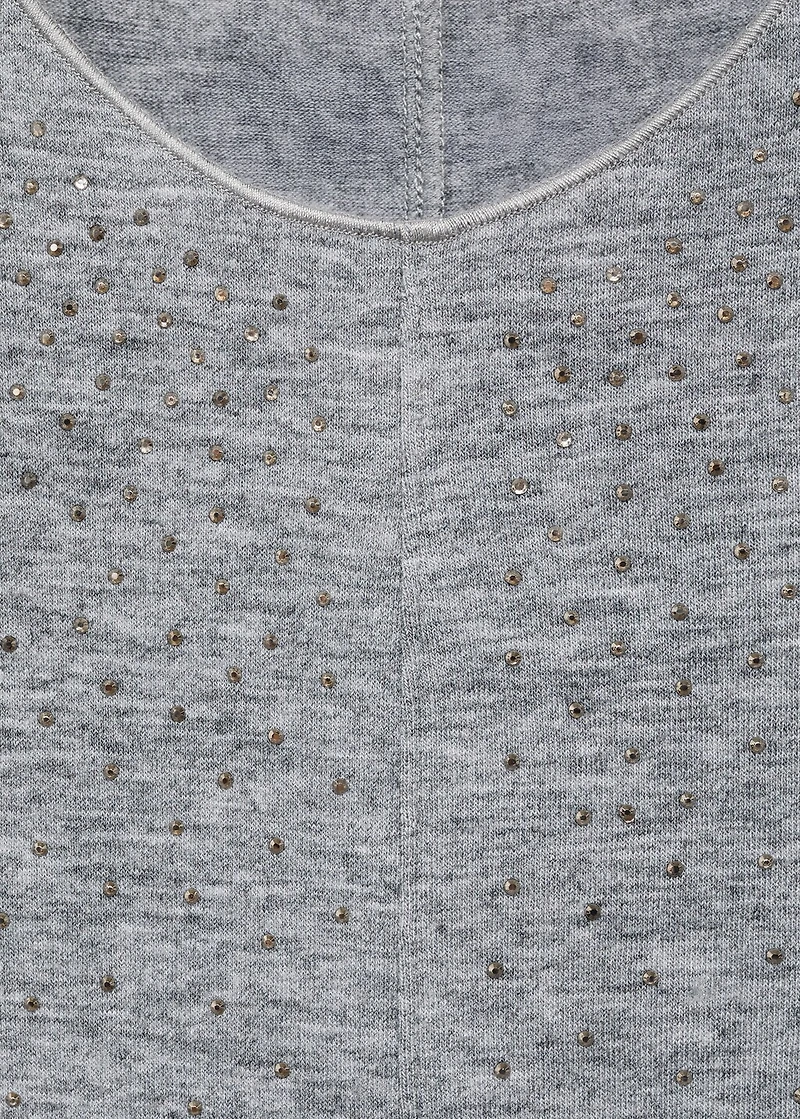 Dress with rhinestone seam