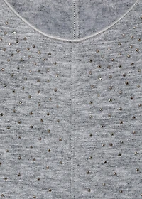 Dress with rhinestone seam