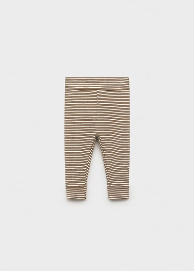 Stripped cotton leggings