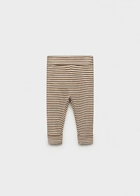 Stripped cotton leggings
