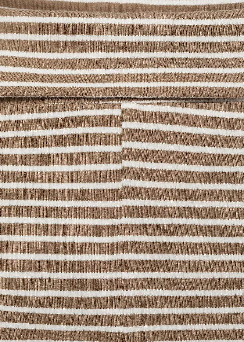 Stripped cotton leggings