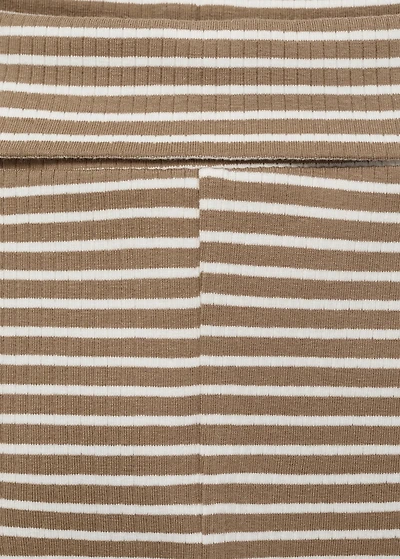 Stripped cotton leggings