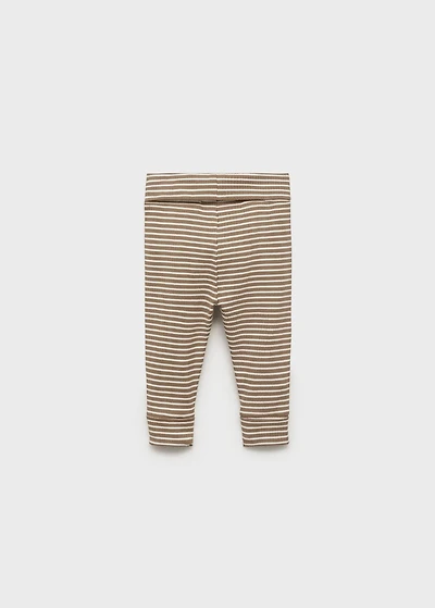 Stripped cotton leggings