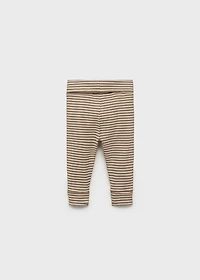 Stripped cotton leggings