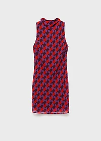 Printed dress with bow detail