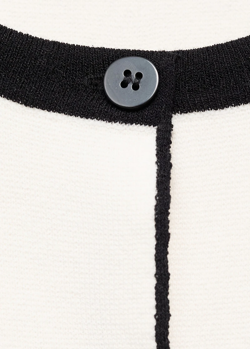 Knitted vest with contrast detail