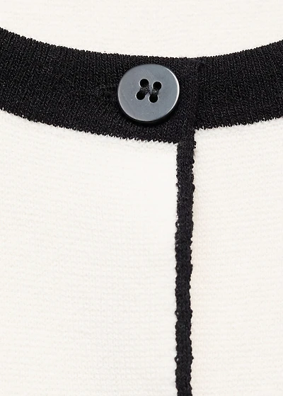 Knitted vest with contrast detail