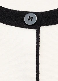 Knitted vest with contrast detail