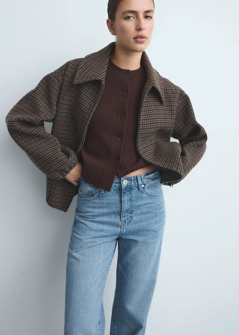 High waist straight jeans