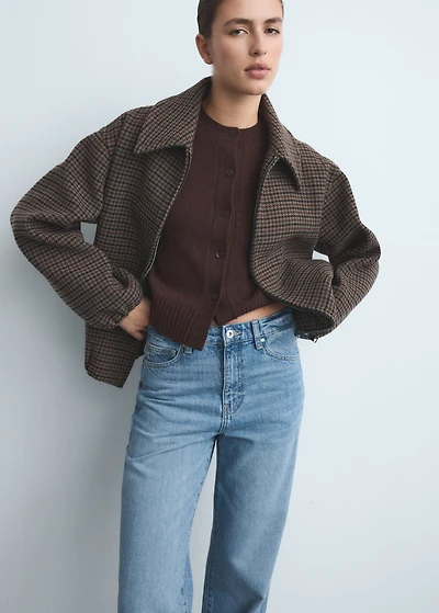 High waist straight jeans